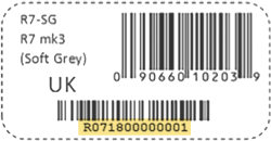 example of serial number on product packaging